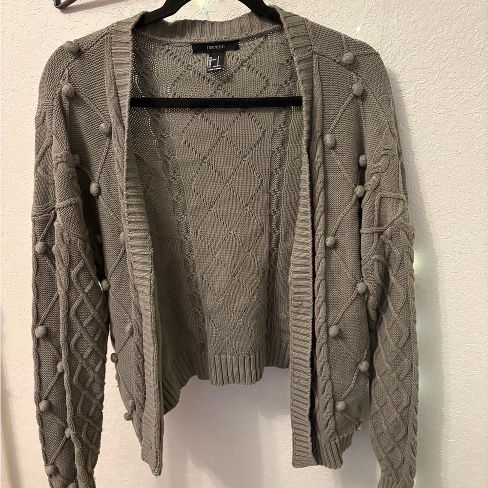 Textured Olive Green Sweater